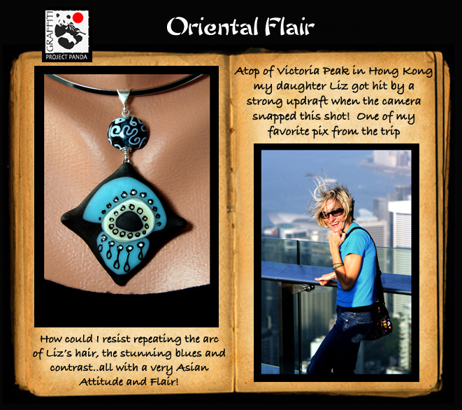 Oriental Flair pendant and my daughter Liz