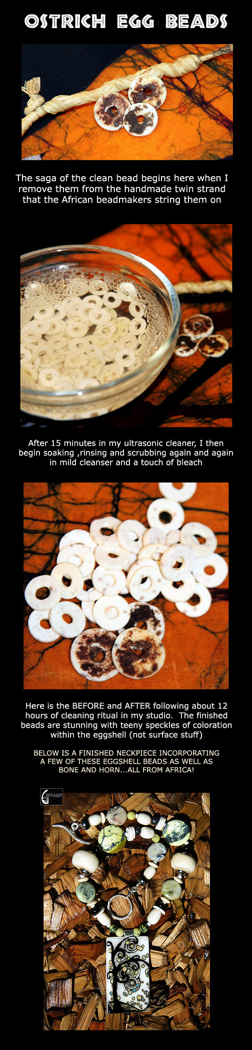 THE SAGA OF THE OSTRICH EGGSHELL BEADS!